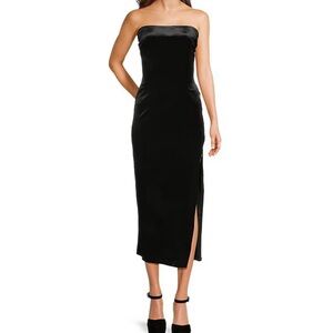 Chic Black Strapless Dress